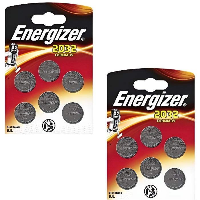 12 x Energizer CR2032 Coin Lithium 3V Battery Batteries for Watches Torches Keys