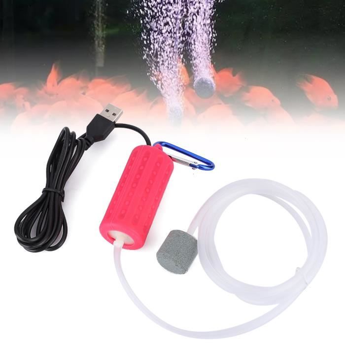 Petbank Pompe à air portable rechargeable USB pour aquarium, deux