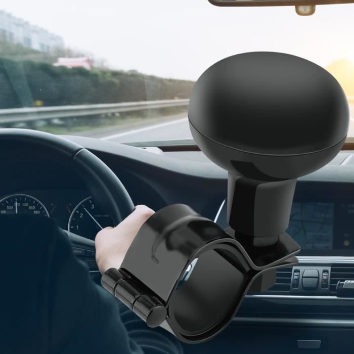 Boule de Poignée de Volant - ESTINK - HB035 - Universelle - Plastique + Métal - Noir