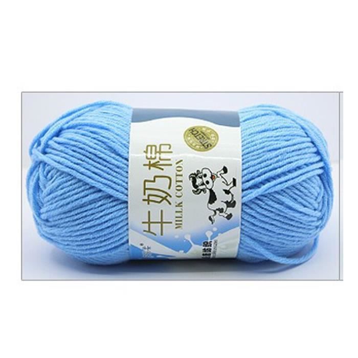 Laine à Tricoter Mirella Fantaisie Bleue 820 Grammes - Cône, 100% Laine, Aiguilles 5, Crochet 3.5, Neuf