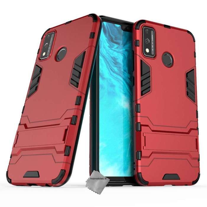 Housse étui Pour Huawei Honor 9X Marron K-S-Trade - Simili Cuir, Fermeture Par Bouton, 3 Fentes Cartes