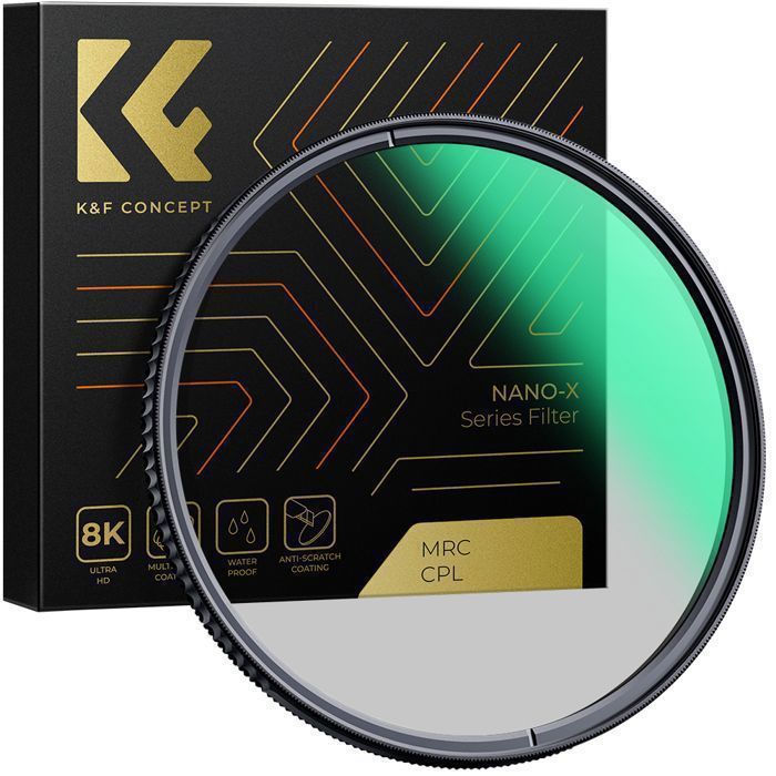 K&F Concept Filtre Polarisant CPL 52mm Nano-X MRC HD Super Mince Multicouche pour Objectif Appareil Photo Caméra Reflex Numérique