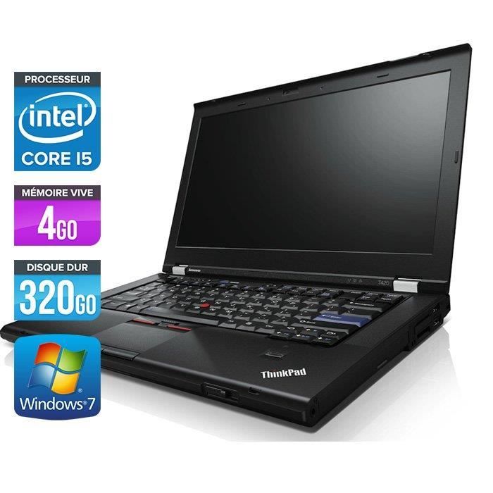 Achat PC Portable Lenovo ThinkPad T420 -Core i5 -4Go -320Go -Webcam pas cher