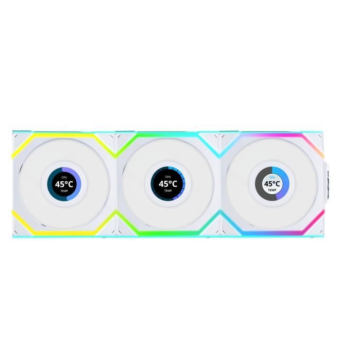 Ventilateur LIANLI Uni Fan SL 120 LCD ARGB Wireless – Blanc