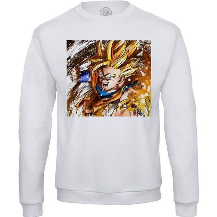 Sweat Shirt Homme Dragon Ball Z Son Goku coup de poing