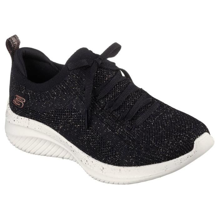 SKECHERS - ULTRA FLEX 3.0-LET'S DANCE BKRG SNEAKERS FEMME Noir ...