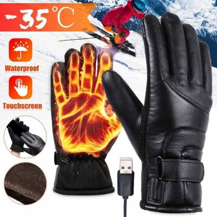 Gants Chauffants USB Pour Hommes Et Femmes – 3 Températures, écran Tactile, Antidérapants, Lavables – Parfaits Pour L’hiver