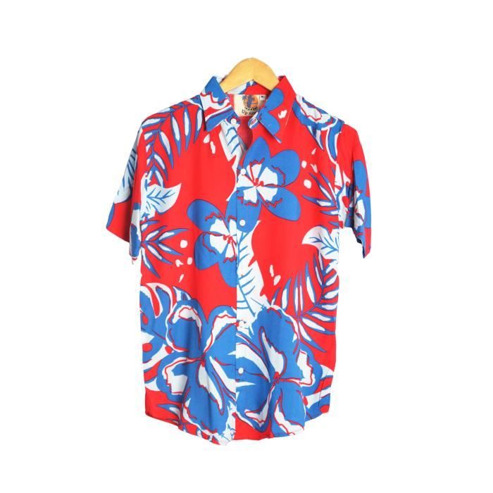 Chemise hawaienne homme rouge a fleurs GL BOUTIK ROUGE Cdiscount Pret a Porter