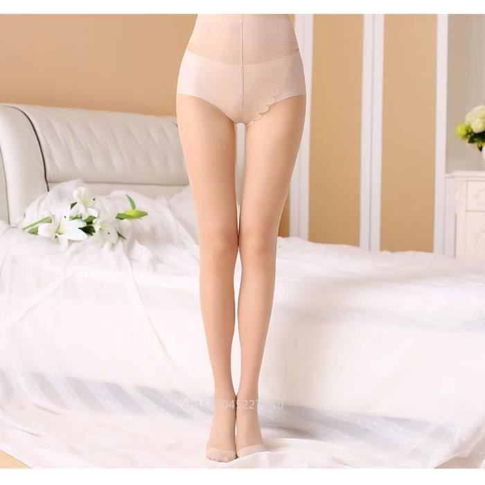 Collants Contrôle Ventre 2 Paires Collants Femme Transparents Sans Couture - Lot De 2 Paires - Taille Haute Confortable Collants Chair Et Noir