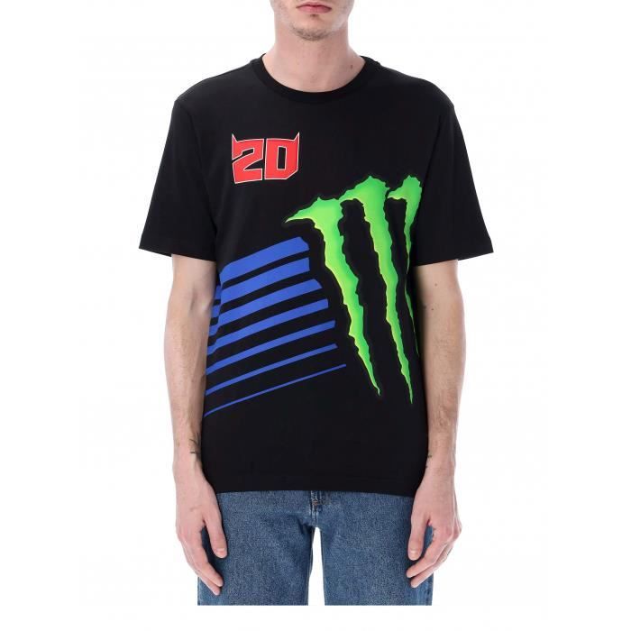 t-shirt fabio quartararo 20 dual big monster energy officiel motogp