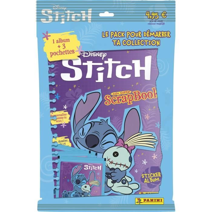 Album Panini Stitch 2 Mon Super Scrapbook – 32 Pages, 3 Pochettes, 15 Stickers