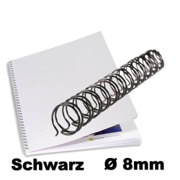 PAVO - Boîte De 100 Anneaux Métalliques A4 6.4 Mm Noir, (relie De 1 à