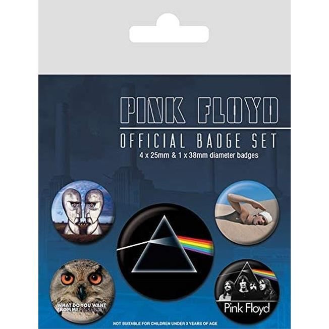 Pack De 6 Insignias Oficiales De Pink Floyd – Mix De Diseños, Tamaño 14 X 10 Cm, Ideal Para Coleccionistas Y Fans