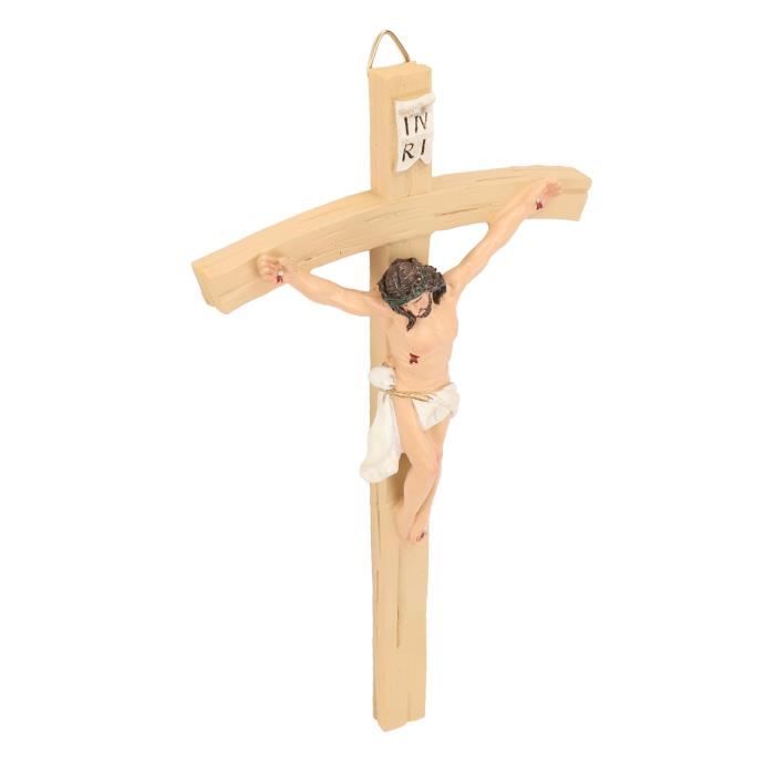 Lot De 2 Crucifix Jésus Christ Pour Voiture Ou Maison - Imitation Or Et Bronze, Collant Au Dos