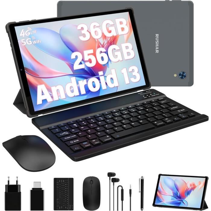 Tablet Android 14 Da 14 Pollici - 36GB RAM + 256GB ROM, Espandibile 1TB, 4G LTE, WiFi 5G, Batteria 11580mAh, 2K HD, Custodia E Stilo Incluse, Grigio