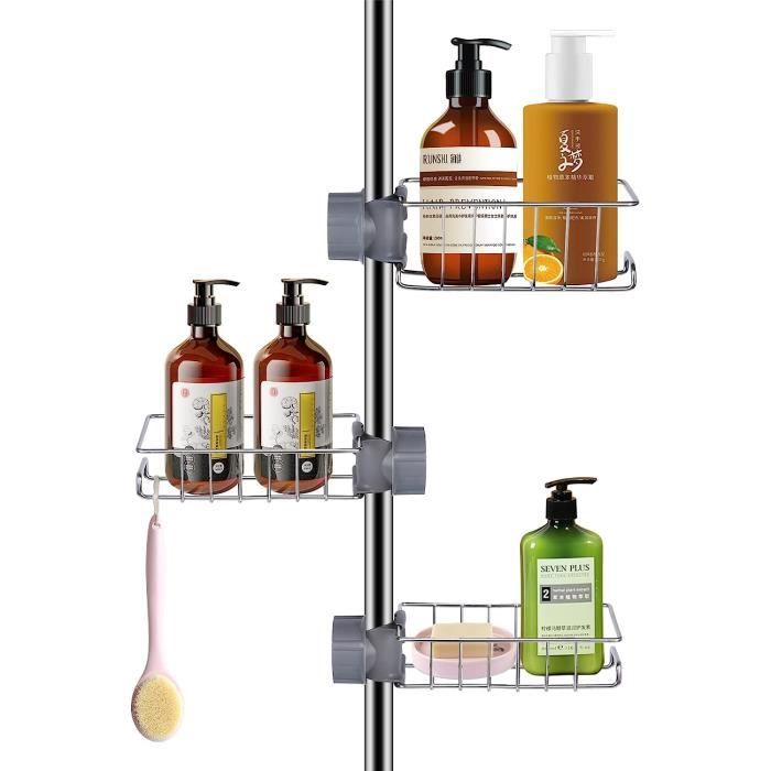 Porte Savon Douche Sans Percage - Rangement Pour Barre De Douche Ou Robinet