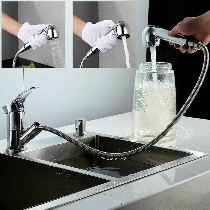 Robinet de cuisine, robinet de salle de bain flexible pivotant à 360