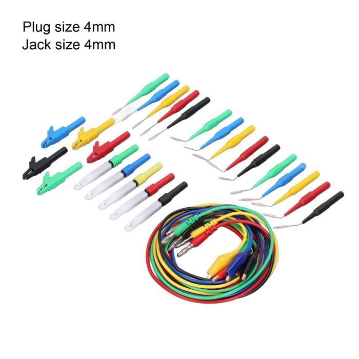 Kit De 13 Câbles De Test électrique Avec Prises Banana 4 Mm - Sondes, Pinces Crocodiles, Perçage Fil - Pour Multimètre, électronique