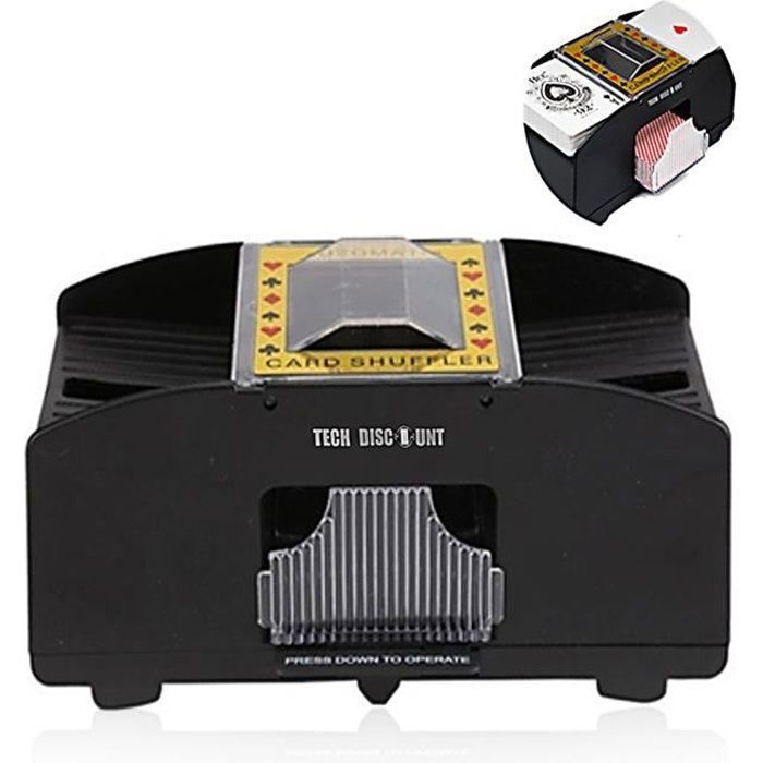 Mélangeur Et Distributeur Automatique De Cartes - 4 Télécommandes - Rotation 360° - Pour Poker, UNO, Bridge - Jusqu'à 12 Joueurs