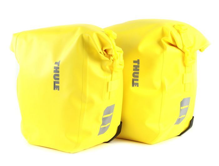 Paire de sacoches de porte bagages thule shield pannier 13l 26l jaune