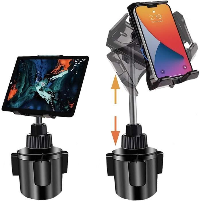 Support Tablette Voiture - Universel 4.3-11" - Fixation Gobelet - Pivot 360° - Pour GPS Et Films