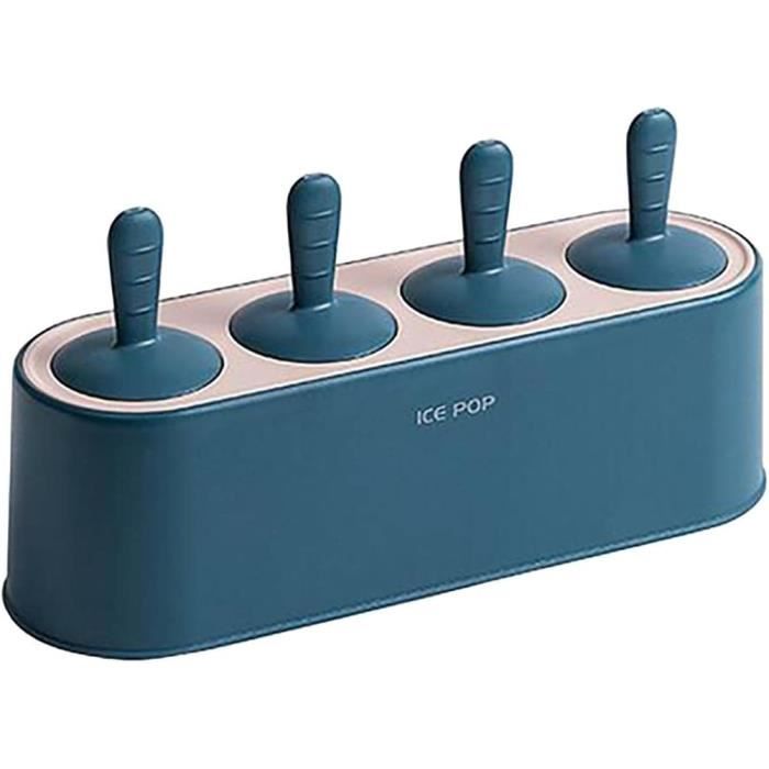Moules à Glace Atsmoce Lot De 2 - Silicone Sans BPA, 8 Cavités, Avec 100 Bâtonnets En Bois