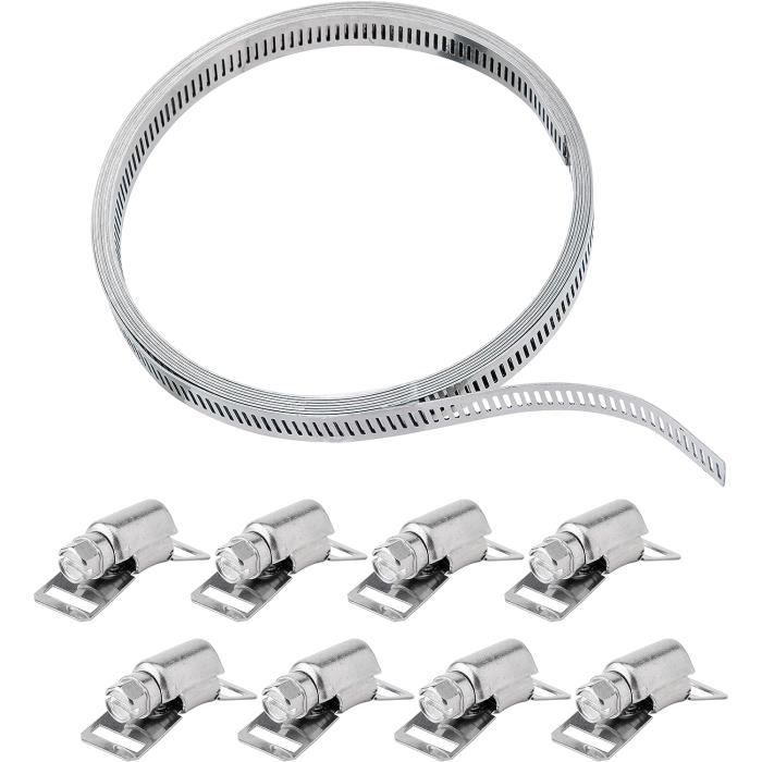 Colliers De Serrage Acier Inoxydable Poppstar - 8-12mm - Lot De 12 - Largeur 9mm