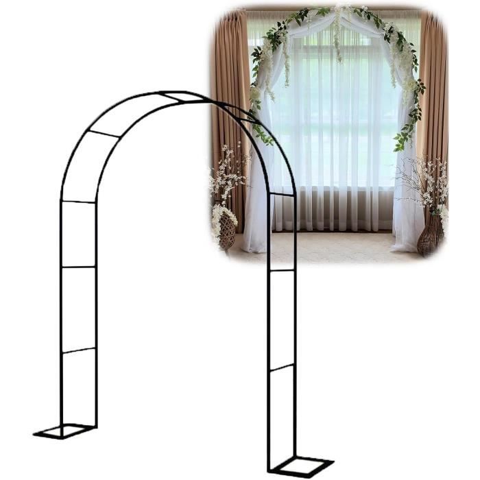 ESCOLL Demi Arche Jardin Metal Arceau ​à Rosiers Arcade De Jardin En Fer Forgé Résistant Aux Intempéries Demi-côté Fixer Au Mur Robuste Et Stable (Color : Blanc, Size : W90XH240cm(3x7.9ft