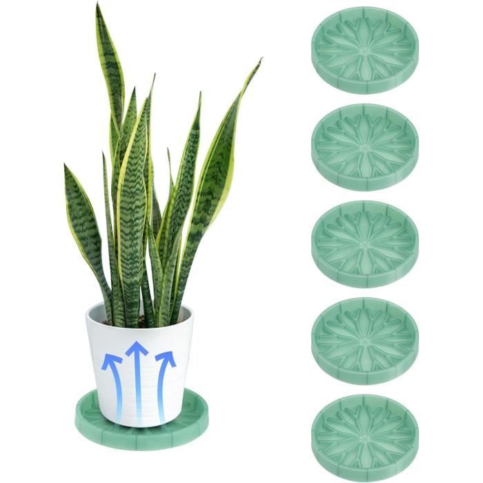 Lot De 4 Soucoupes Carrées En Plastique De 18 Mm Pour Décoration De Jardin D'intérieur Et D'extérieur (blanc