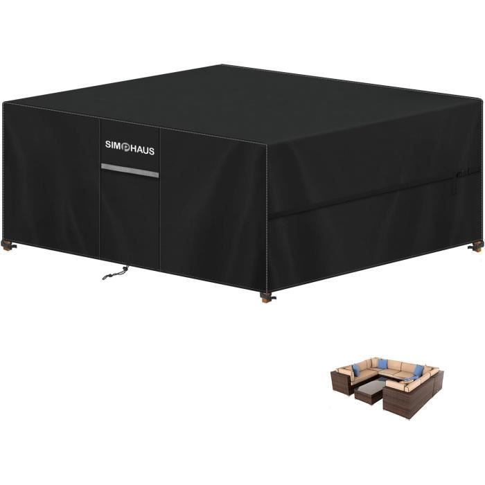 Housse De Protection Pour Table De Jardin 190x60x55 Cm - Tissu Oxford 420D Imperméable - Avec Corde De Serrage