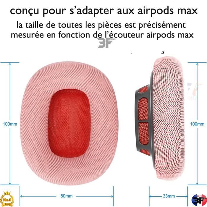 AIRPODS MAX*Coussinets D'oreille De Remplacement Pour Casque Apple Airpods Max*Cache-Oreille rose