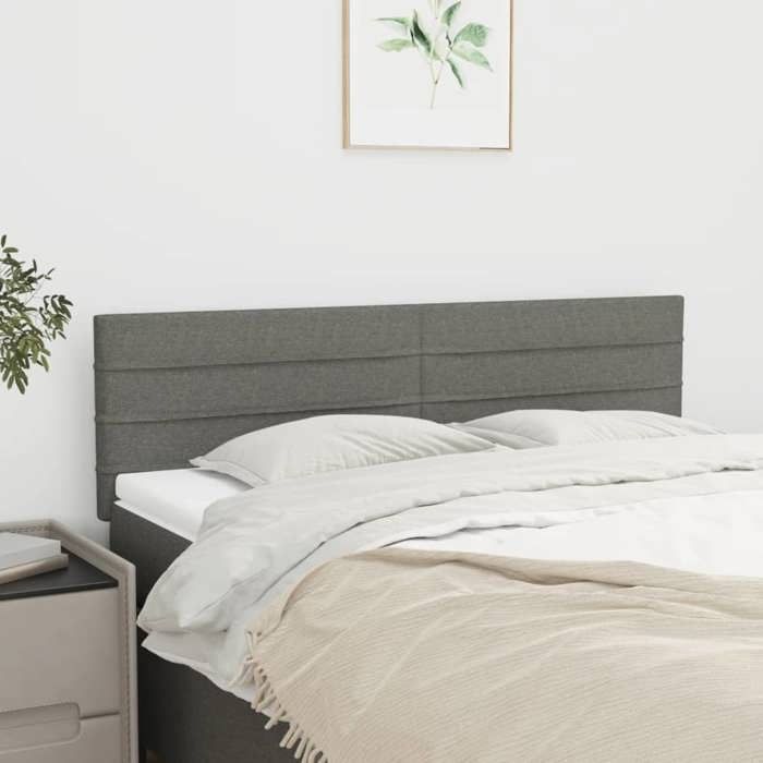 vidaXL Tête de Lit à LED Meuble de Chambre à Coucher Accessoire de Lit Double Tête de Cadre de Lit Intérieur Bleu 180x5x118/128 cm Tissu vidaXL Tête de Lit à LED Meuble de Chambre à Coucher Accessoire de Lit Double Tête de Cadre de Lit Intérieur Bleu 180x5x118/128 cm Tissu