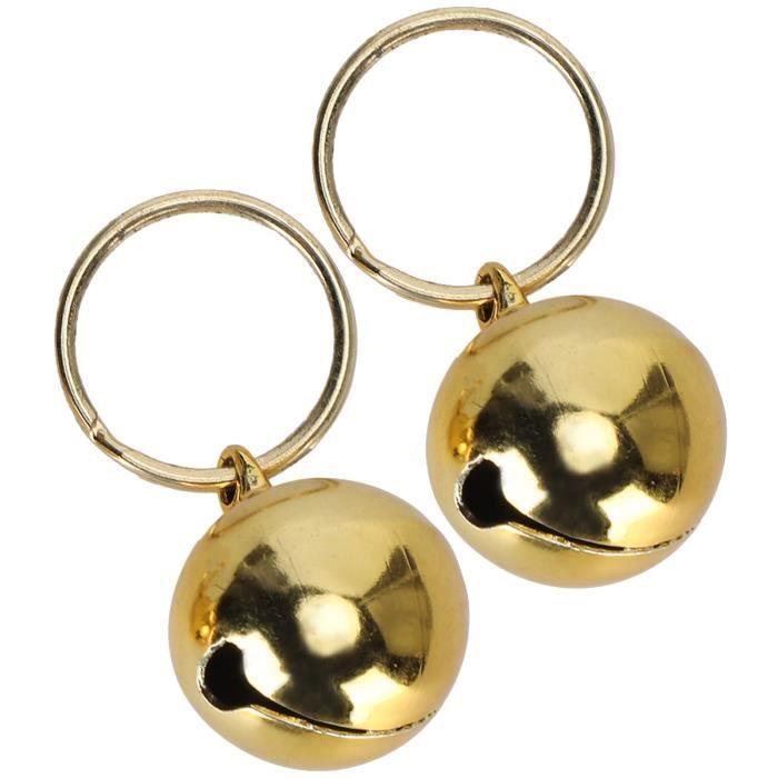Clochettes en cuivre pour animaux de compagnie 2 pièces anti-rouille anti-perte de cuivre cloches animalerie jouet Or - Vvikizy