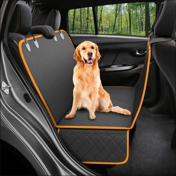 Vvikizy housse de siège de voiture pour animaux de compagnie Housse de siège de voiture pour chien, animalerie kit Bord orange