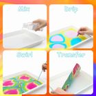 BLAIS Kit de peinture marbrée 12 couleurs Perfect Water Art Paint Mate Fournitures d'art et d'artisanat sûres et éducatives pour les projets de cadeaux de bricolage, l'apprentissage précoce des tout-p