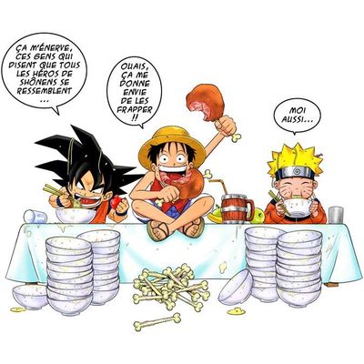 Dormir Cogner la Recette du Bon Shonen : Parodie DBZ, One Piece et Naruto Sangoku et Naruto : Manger Body b/éb/é Manches Longues Noir DBZ One Piece et Naruto parodique Luffy