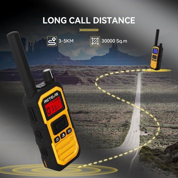Retevis Rb648p Retevis RB648P Talkie Walkie Longue Portée, Radio Bidirectionnelle ...