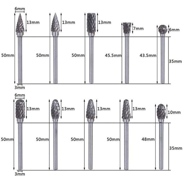 SpeTool Lot De 10 Insert Carrés Carbure Tungstène 12x12x2.2mm Angle 35° Pour Fraise Défonceuse