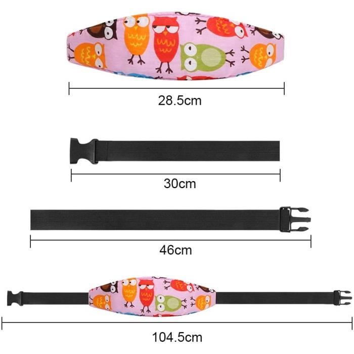 RTRTGS 2 PCS Support Tête Enfant Voiture - Bandeau Ceinture Sécurité Siège Auto Réglable