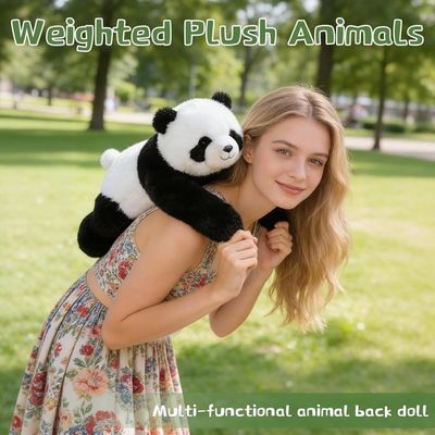 Nzkeuf Peluche Lestée Panda, 45cm Peluche Lestée Mignonne, Jouet en Peluches Lestées pour soulager l'anxiété et favoriser Le Sommeil