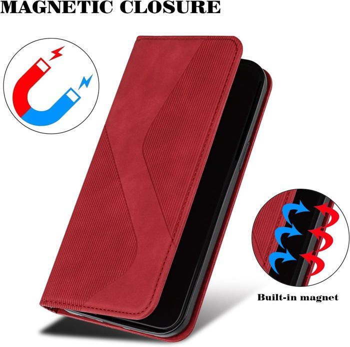 Étui Portefeuille Pour Motorola Moto G86 – Cuir PU Avec Rabat Magnétique – Support Pliable, Compartiments Cartes – Protection Antichoc – Noir - 3