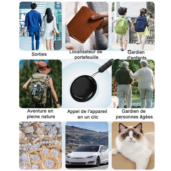 Traceur Bluetooth 5.2 Pour Clés Et Objets – Pack De 2 Localisateurs Avec Alarme Sonore, Portée 15 M – Compatible IPhone Et Android