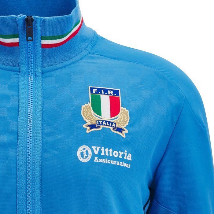 Veste Polaire Italia Homme - Bleu, Italie Football FIGC, Pull à Capuche Taille L