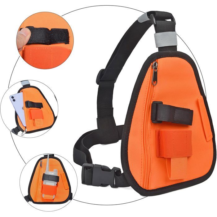Harnais De Poitrine Double Talkie-walkie De Haute Qualité Avec Pochette