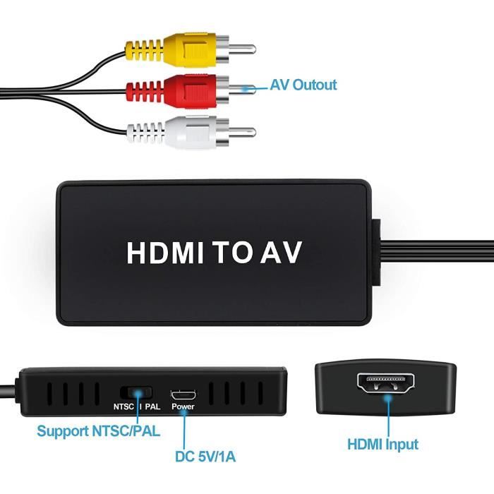 Convertisseur RCA vers HDMI - Elcom Electronique Pau