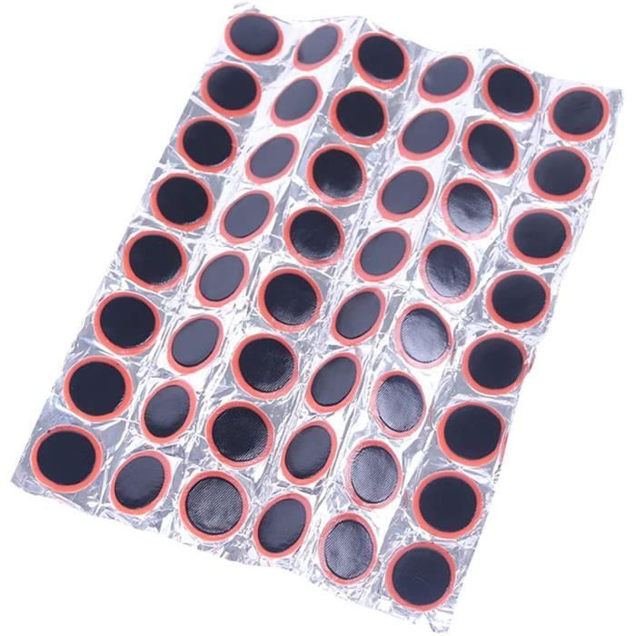 144 Pièces Rustine Vélo Colle Rustine Pneu en Caoutchouc Patch Pneu de vélo  Patch kit 25mm arrondit rustines Réparation en Cas d'u - Cdiscount Sport