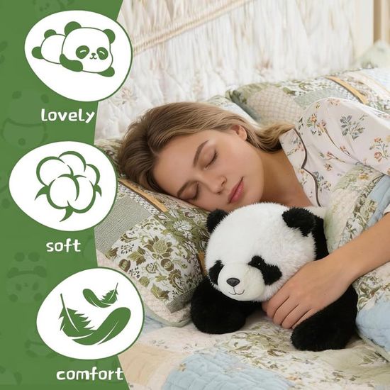 EastHedge Weighted Stuffed Animal,Panda lesté 30/45 cm pour Adultes souffrant, Peluche Panda Roux lestée, Coussin à câliner pour soulager et favoriser Le Sommeil (Panda,30cm EastHedge Weighted Stuffed Animal,Panda lesté 30/45 cm pour Adultes souffrant, Peluche Panda Roux lestée, Coussin à câliner pour soulager et favoriser Le Sommeil (Panda,30cm