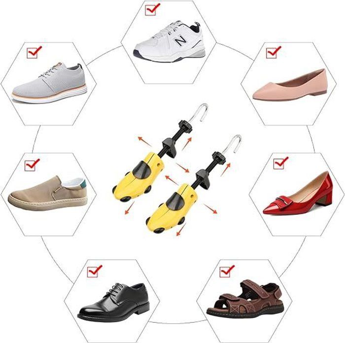 Écarteur De Chaussures Réglable 7-12 Cm - Lot De 2 - Pour Élargir Talons Hauts, Baskets, Bottes - Matériau ABS