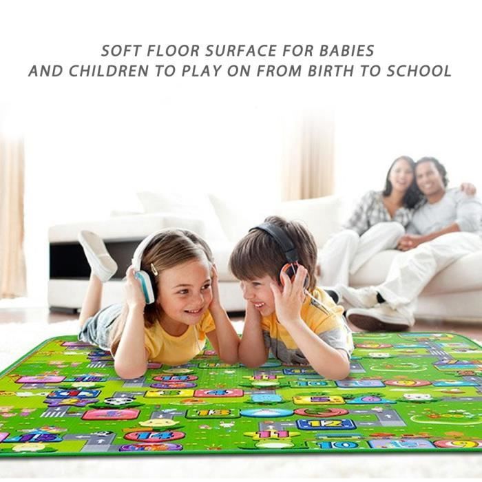 Bébé enfants dessin animé épais pliant confortable tapis de jeu