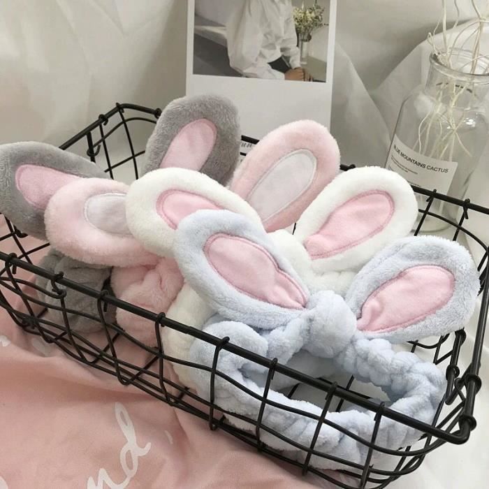 Bandeau Spa Bath & Body Works Blanc Avec Oreilles De Lapin - Neuf Avec étiquettes, En Coton